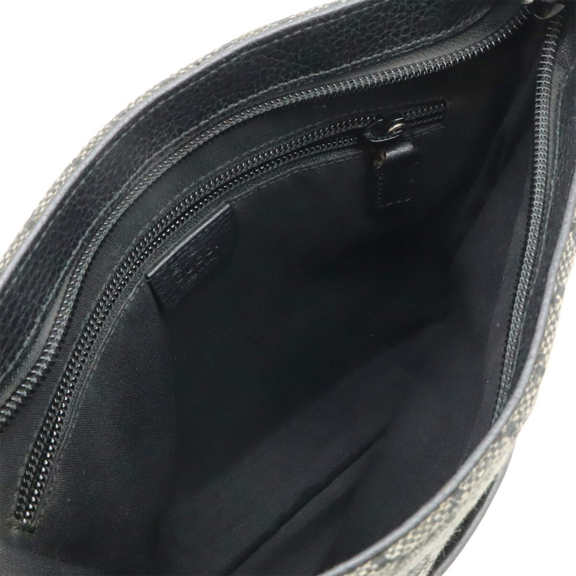 Gucci Dark Gray Gg Canvas Shoulder Bag (Pre-Owned)