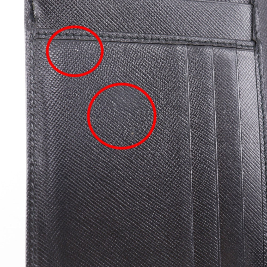 Prada Black Nero Saffiano Triangle Wallet (Bi-Fold)