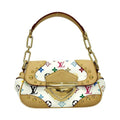 Louis Vuitton White Leather Pvc Shoulder Bag