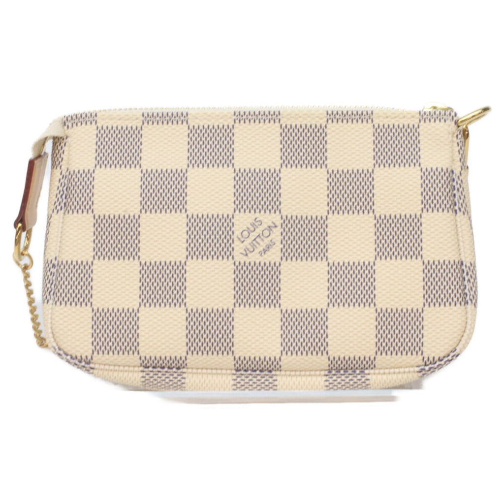 Louis Vuitton White Damier Azur Canvas Pochette Pouch
