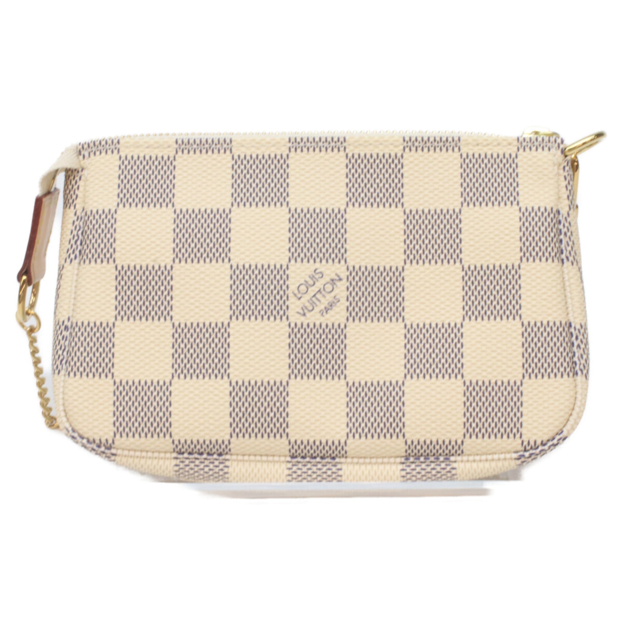 Louis Vuitton White Damier Azur Canvas Pochette Pouch