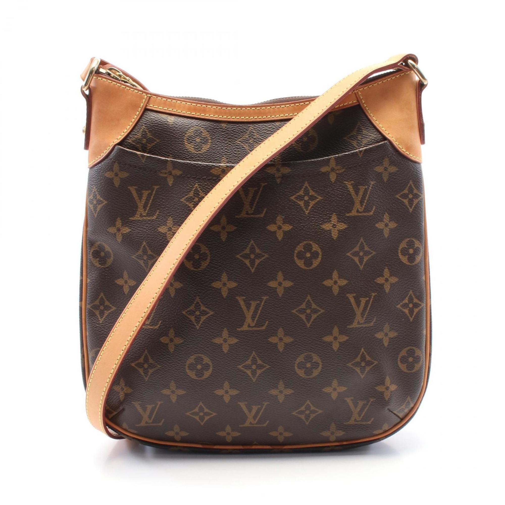 Louis Vuitton Monogram Brown Coated Canvas Leather Shoulder Bag