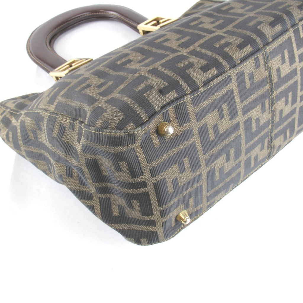 Fendi Khaki Canvas Handbag