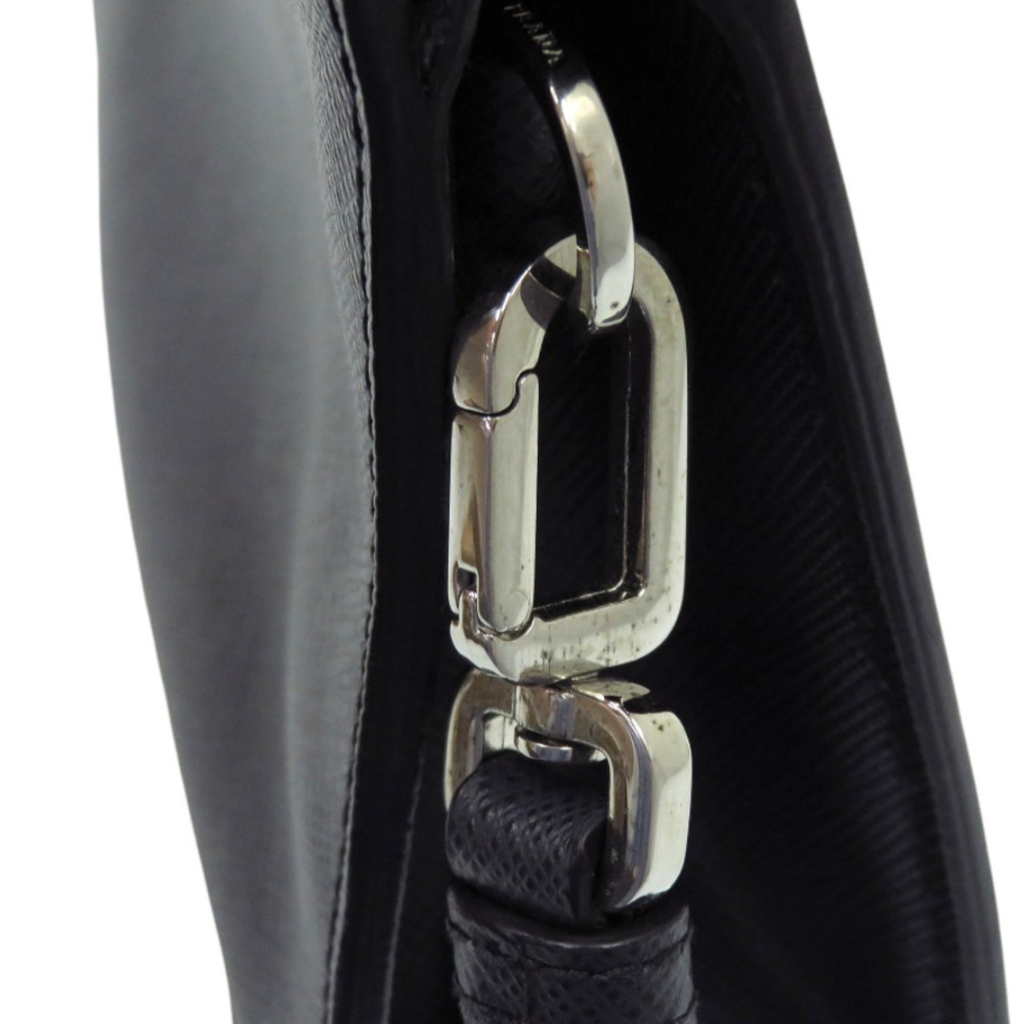Prada Saffiano Navy Saffiano Triangle Clutch Bag