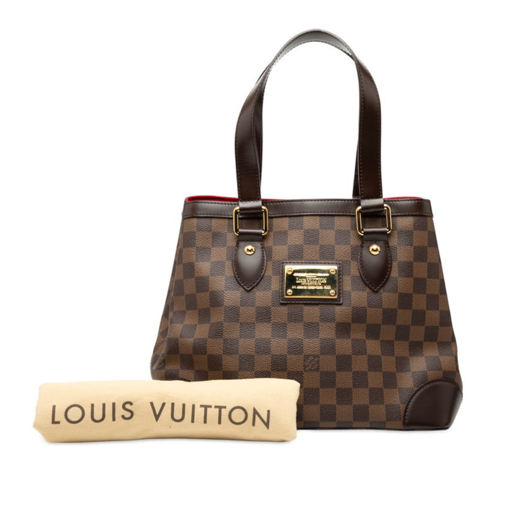 Louis Vuitton Brown Pvc Leather Handbag Tote Bag