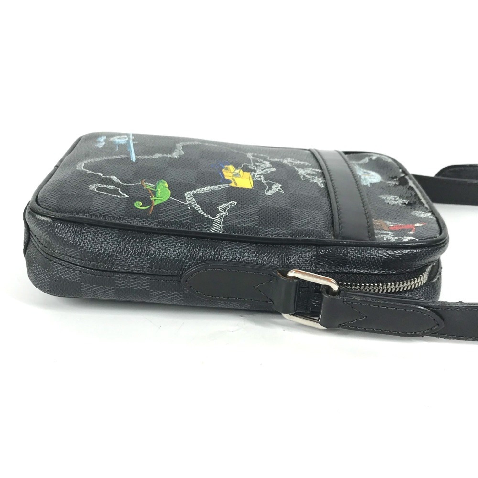 Louis Vuitton Black Damier Graphite Pochette Shoulder Bag
