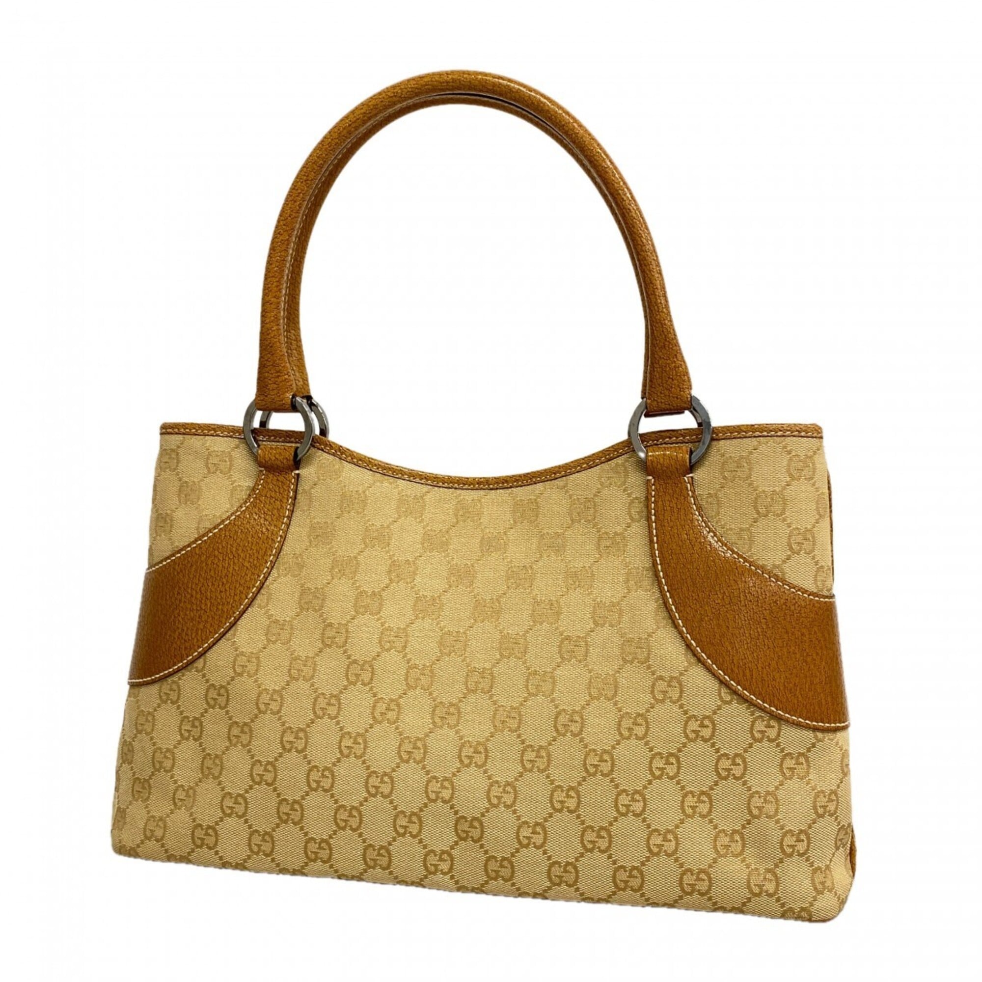 Gucci Brown Canvas Tote Bag (Pre-Owned)