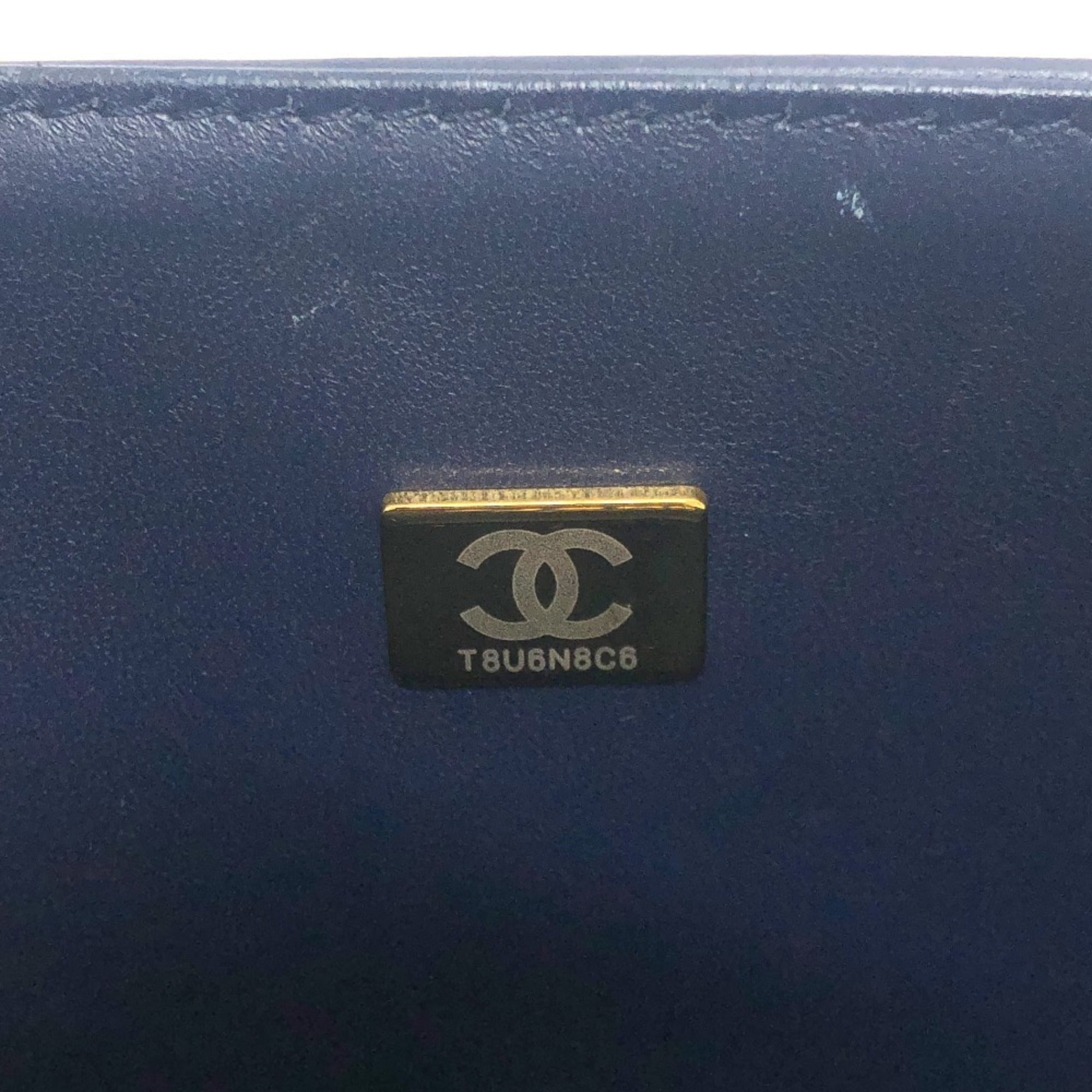 Chanel Navy Leather Shoulder Bag