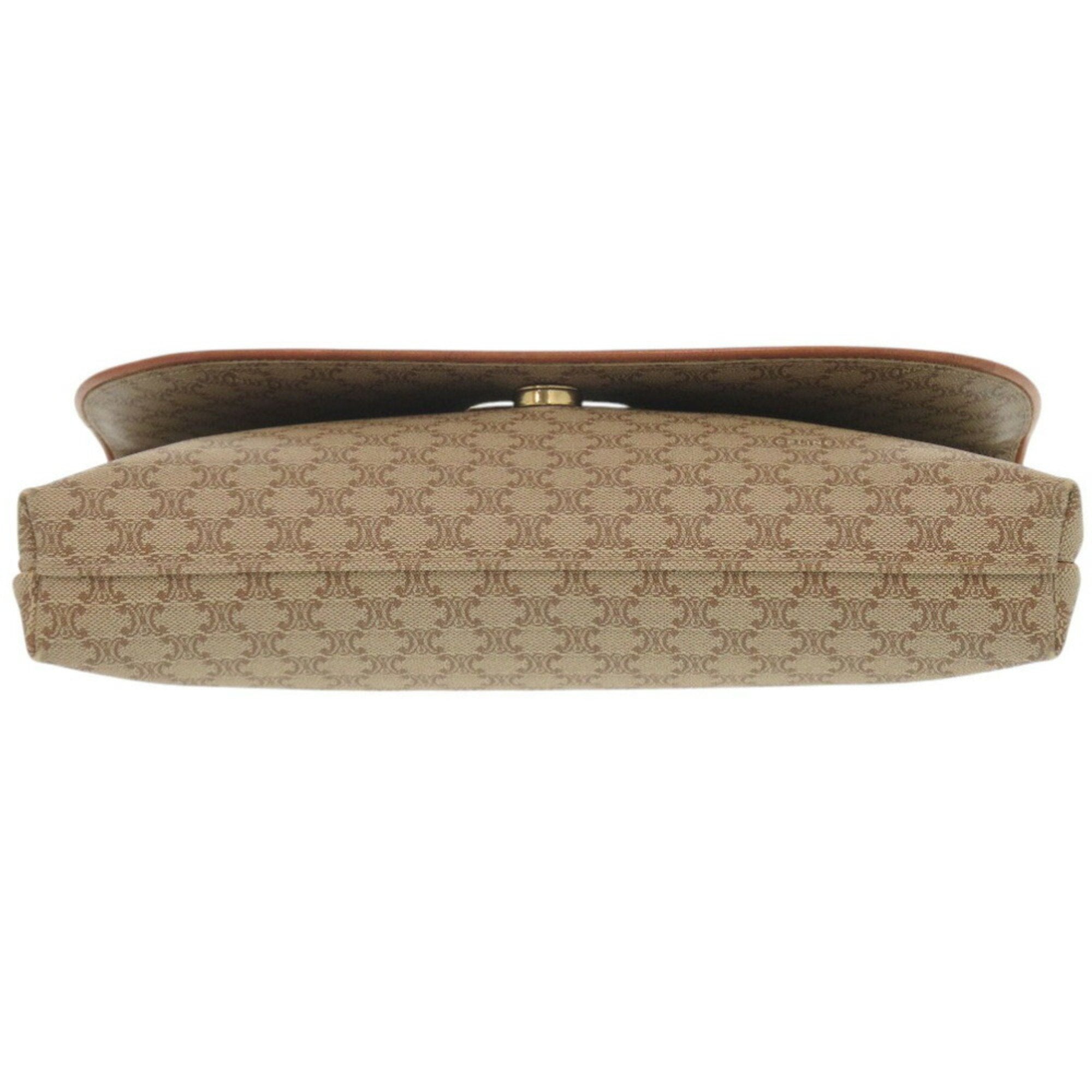 Celine Beige Pvc Leather Shoulder Bag