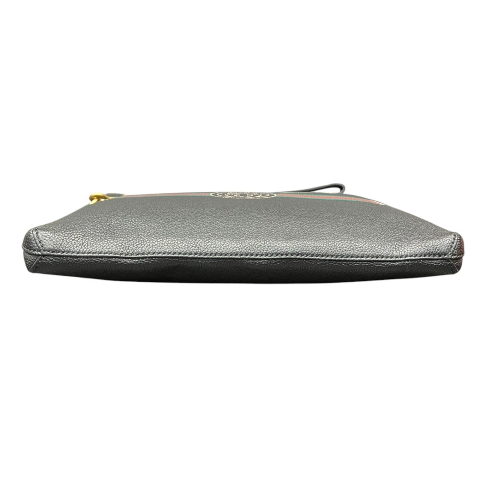 Gucci Black Leather Clutch Bag (Pre-Owned)