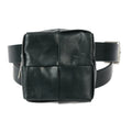 Bottega Veneta Intrecciato Dark Green Leather Fanny Pack Sling Bag