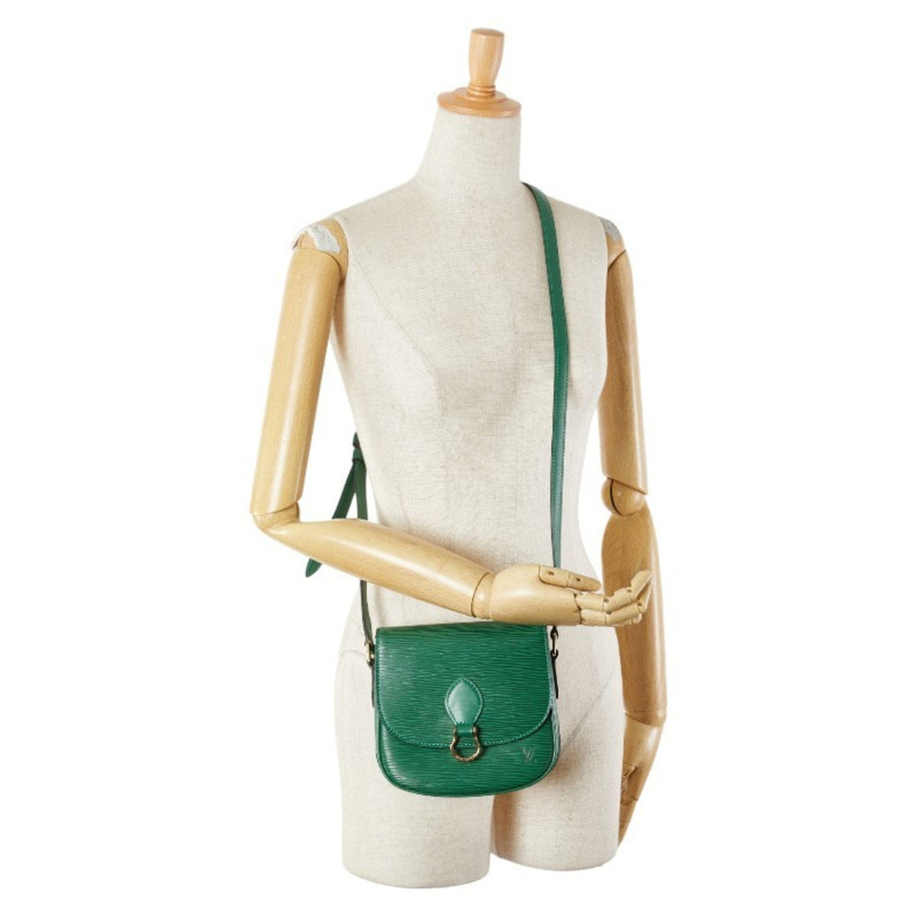 Louis Vuitton Epi Borneo Green Leather Shoulder Bag