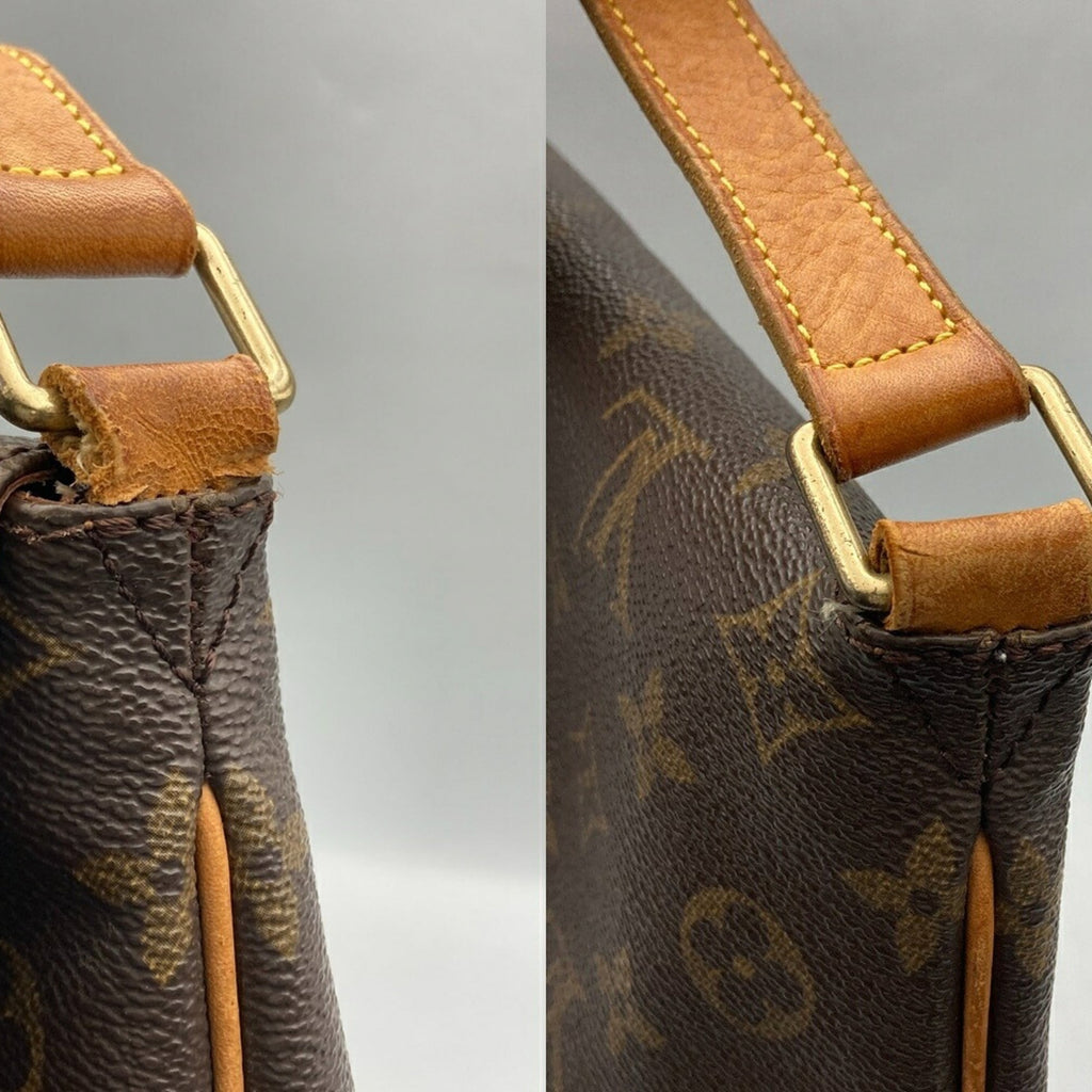 Louis Vuitton Brown Pvc Leather Shoulder Bag
