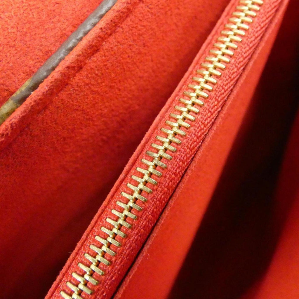 Louis Vuitton Cerise Marron Coated Canvas Leather Shoulder Bag