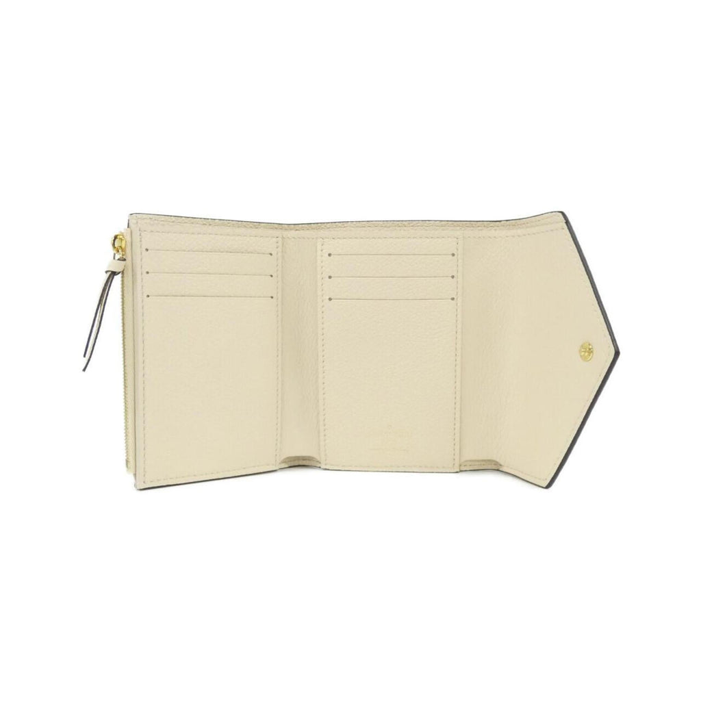 Louis Vuitton Cream Leather Wallet (Tri-Fold)