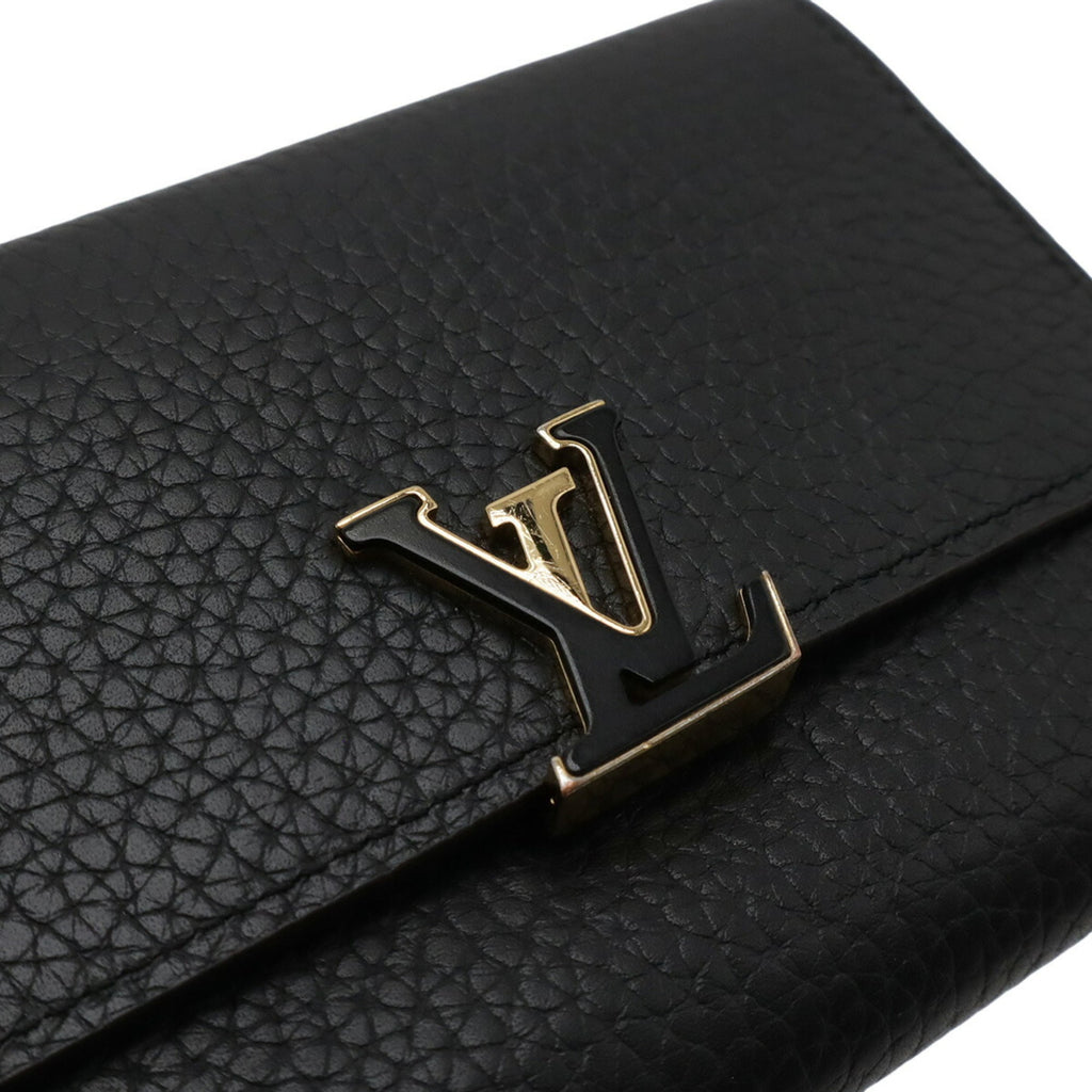 Louis Vuitton Hot Pink Noir Leather Wallet (Tri-Fold)