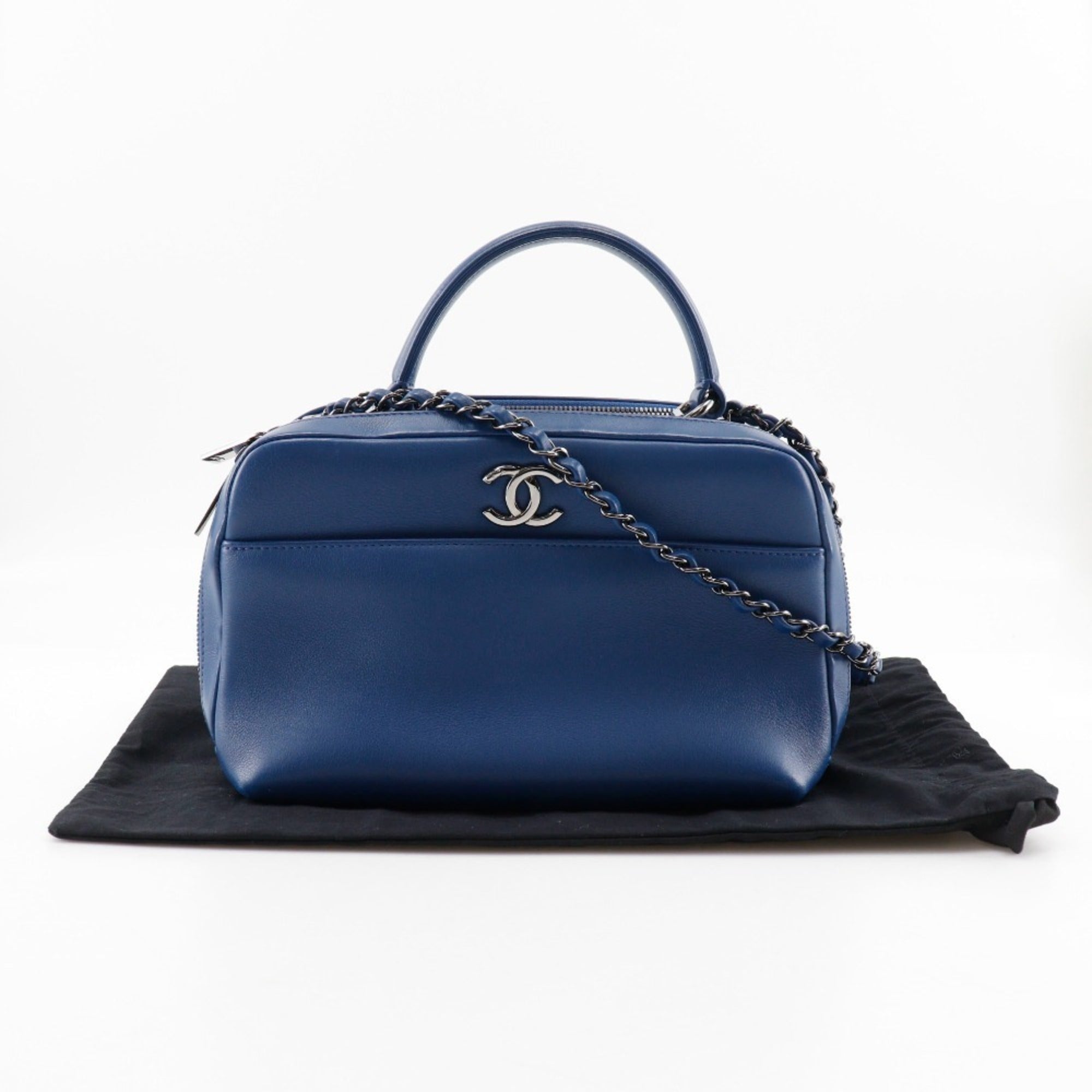 Chanel Blue Leather Handbag