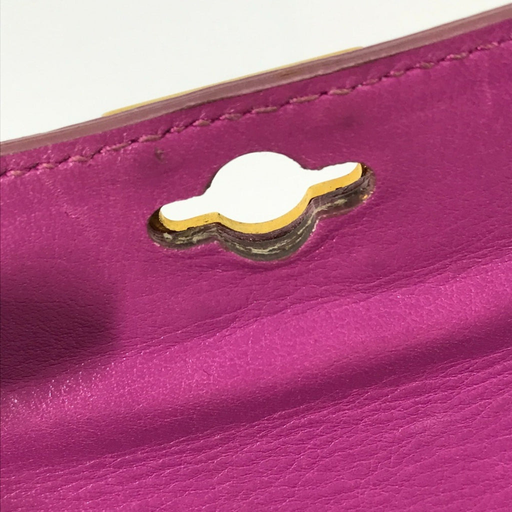 Celine Purple Leather Handbag