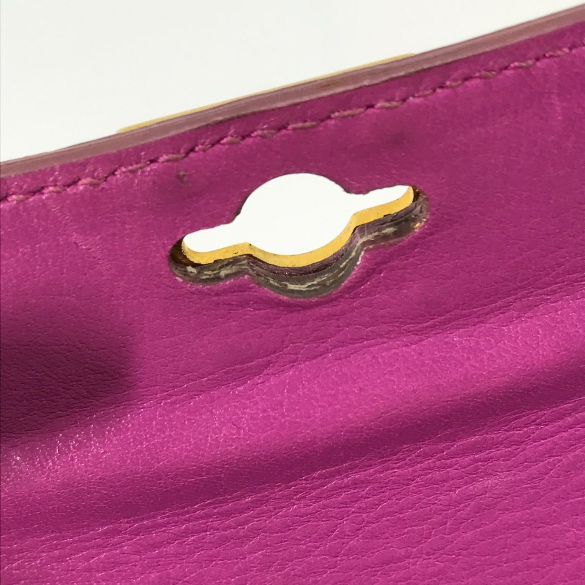 Celine Purple Leather Handbag