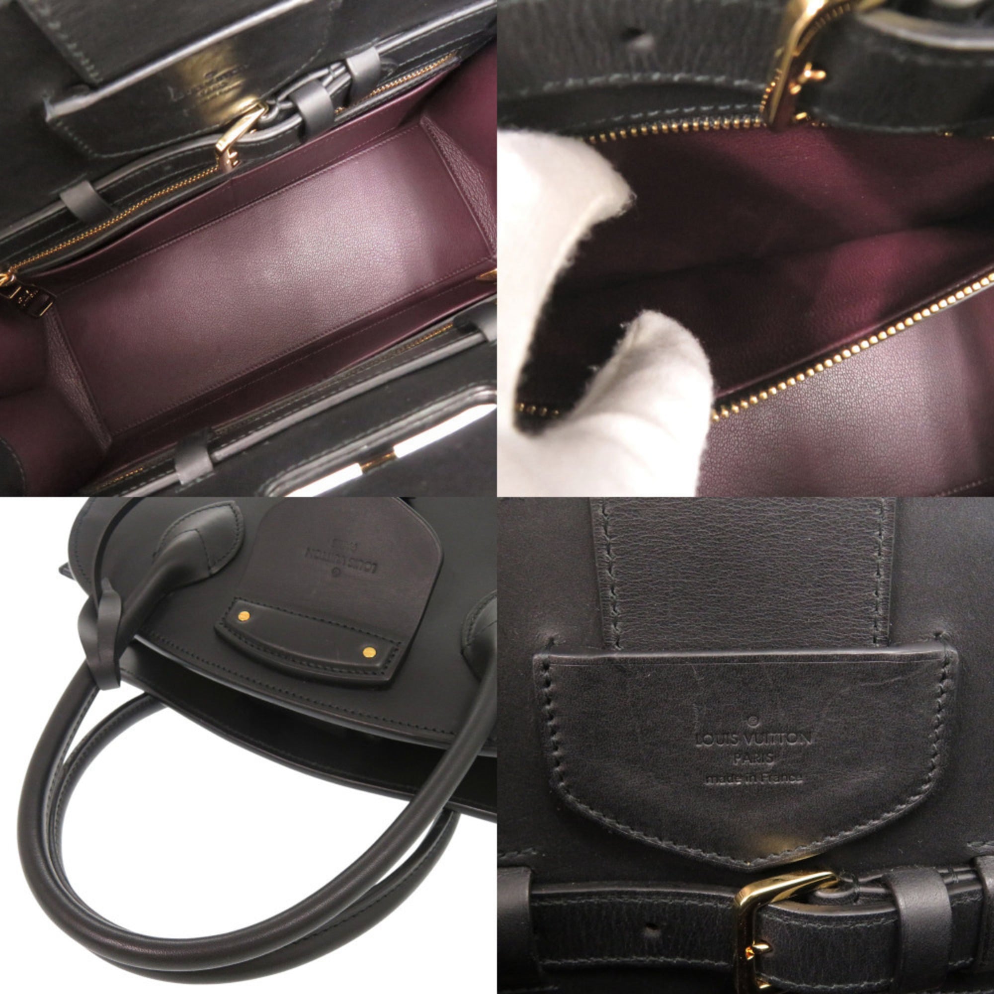Louis Vuitton Black Leather Handbag