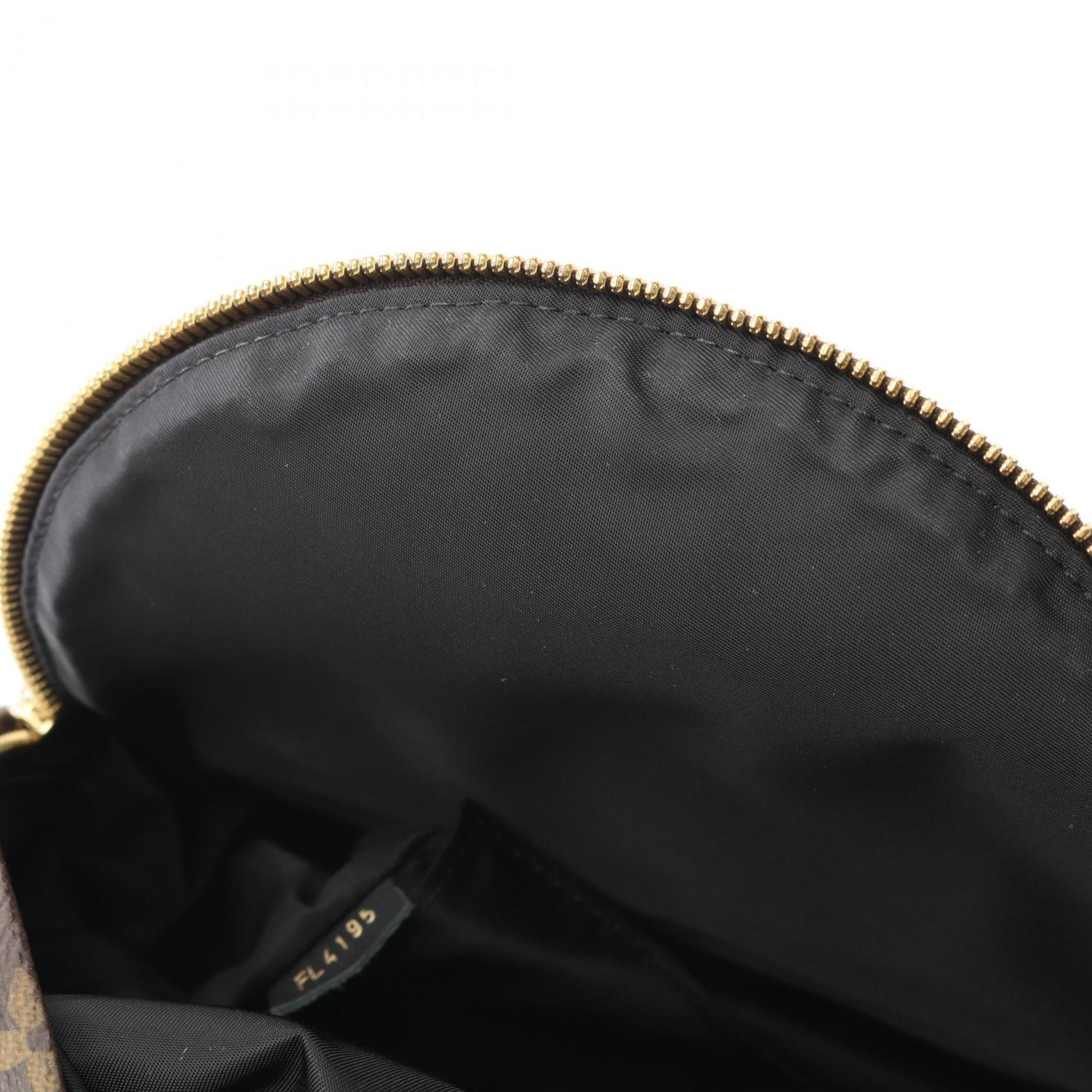 Louis Vuitton Black Brown Monogram Coated Canvas Backpack
