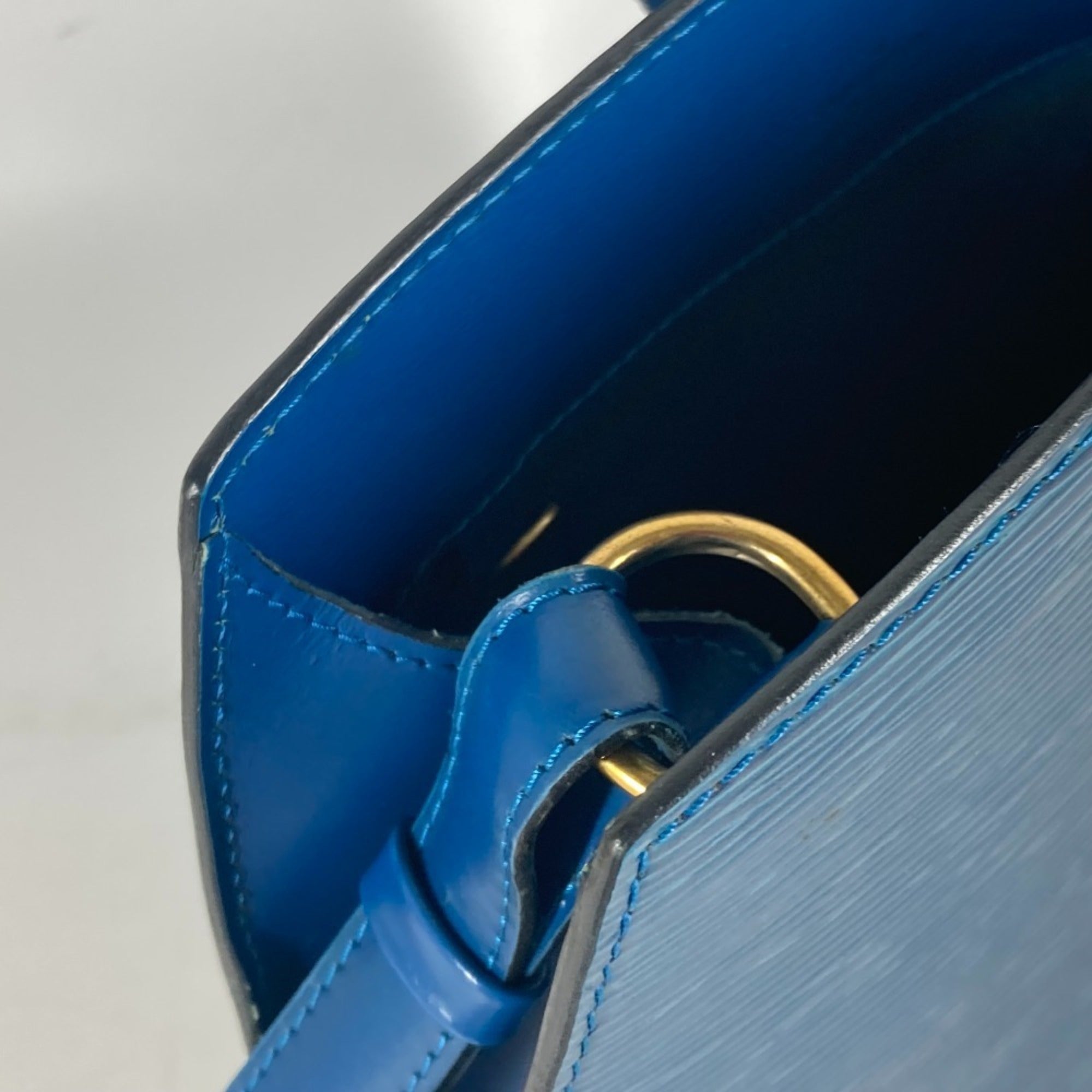 Louis Vuitton Blue Toledo Blue Epi Leather Shoulder Bag