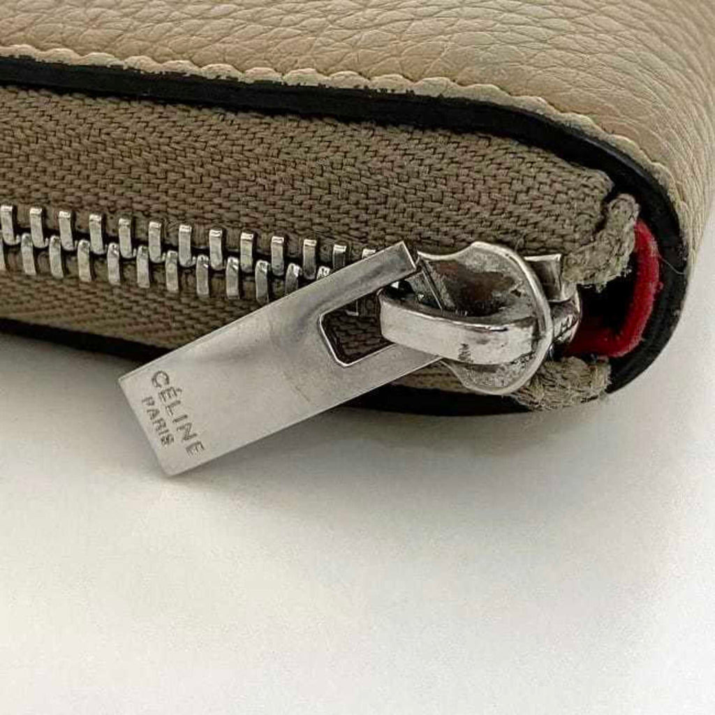 Celine Beige Leather Wallet (Bi-Fold)