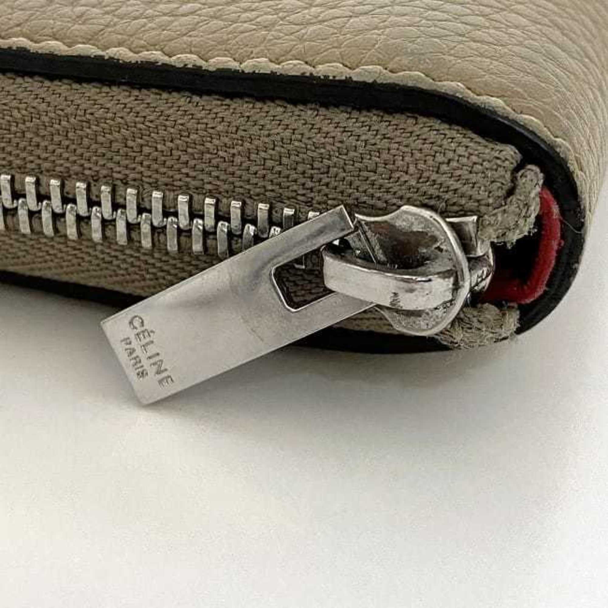 Celine Beige Leather Wallet (Bi-Fold)