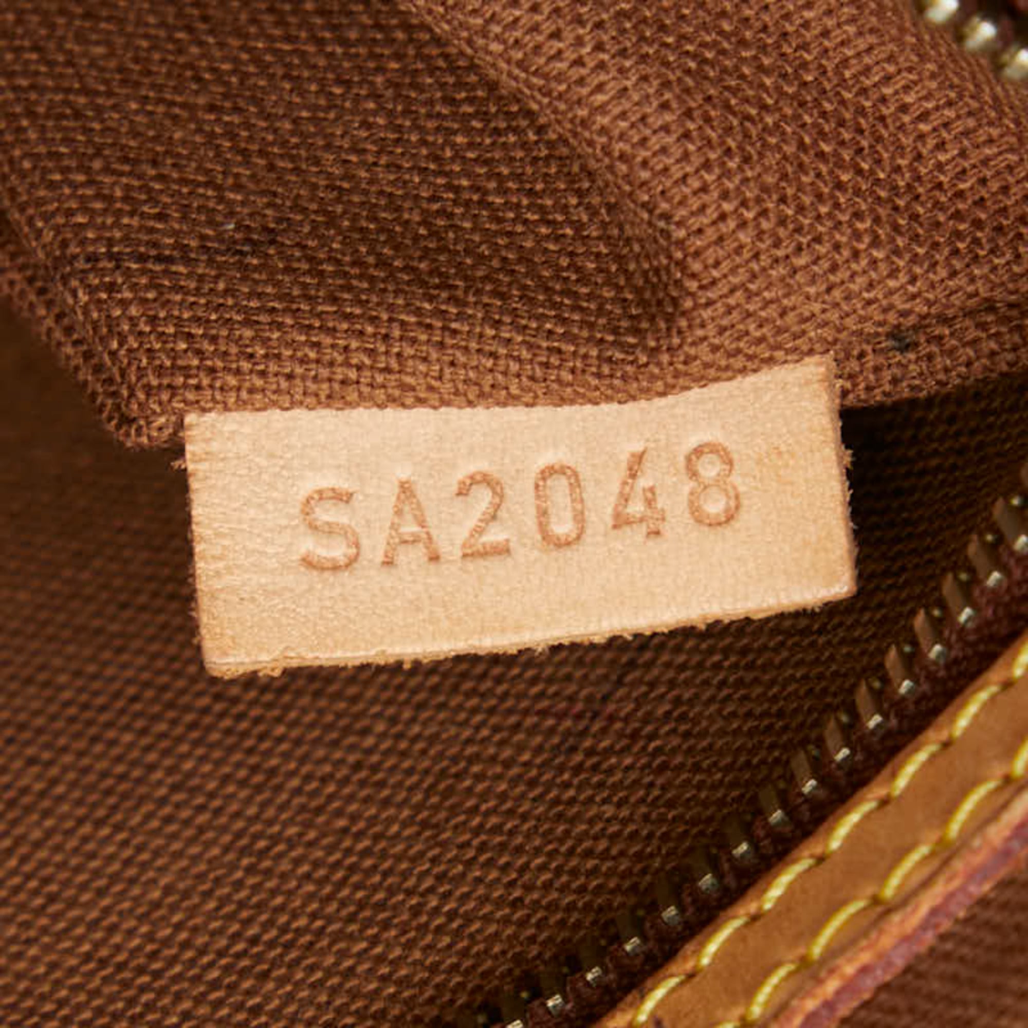 Louis Vuitton Brown Pvc Leather Shoulder Bag Tote Bag