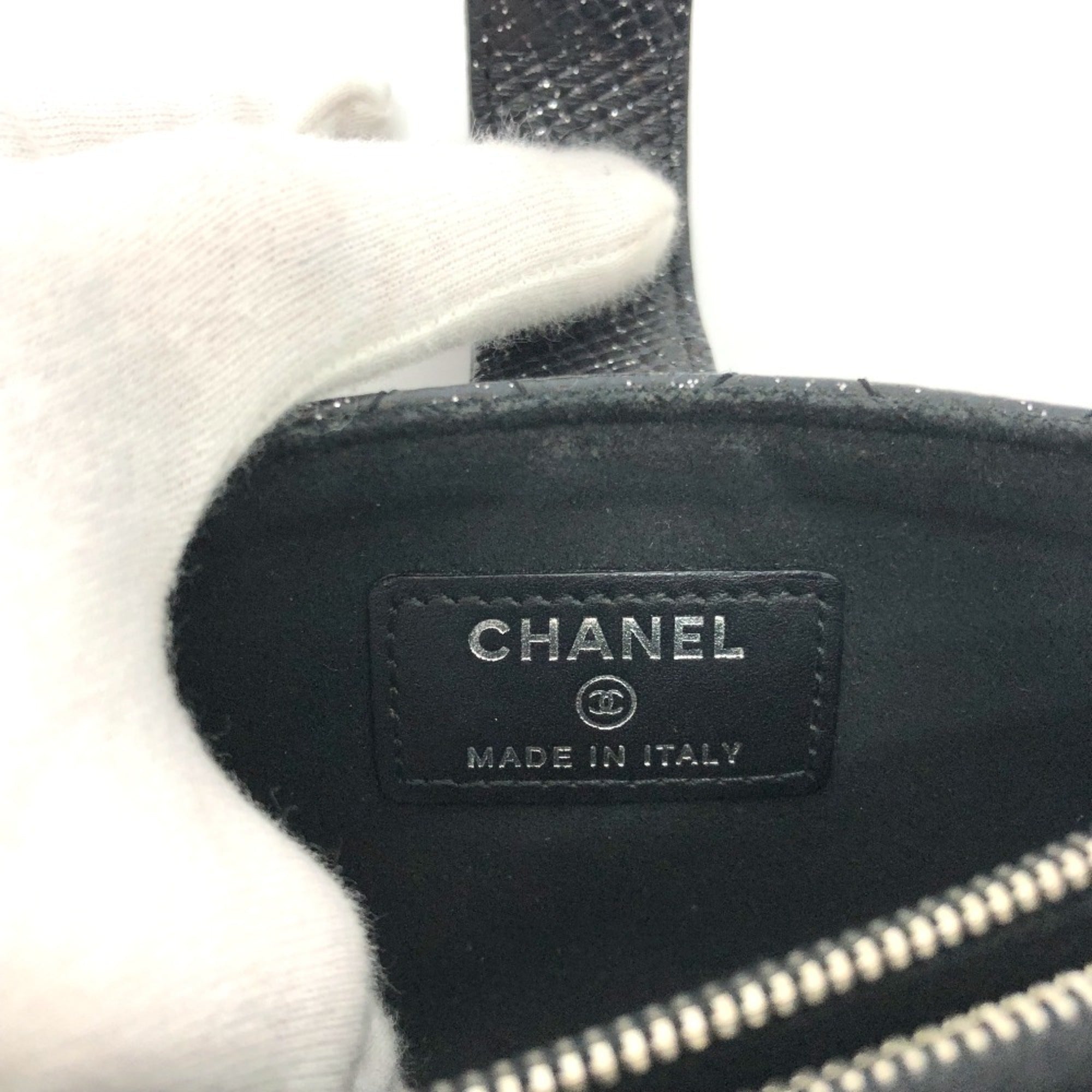 Chanel Black Leather Pouch