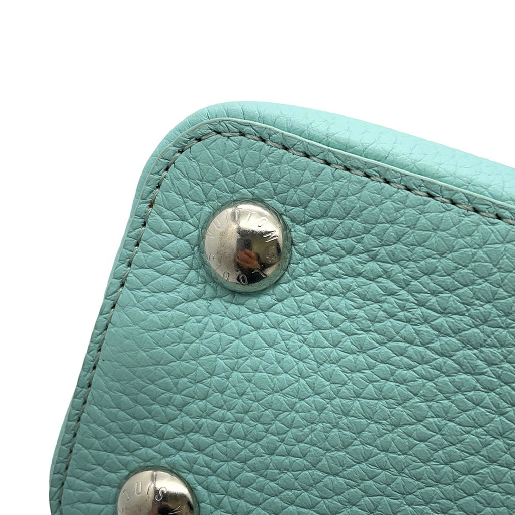 Louis Vuitton Light Blue Leather Handbag Shoulder Bag