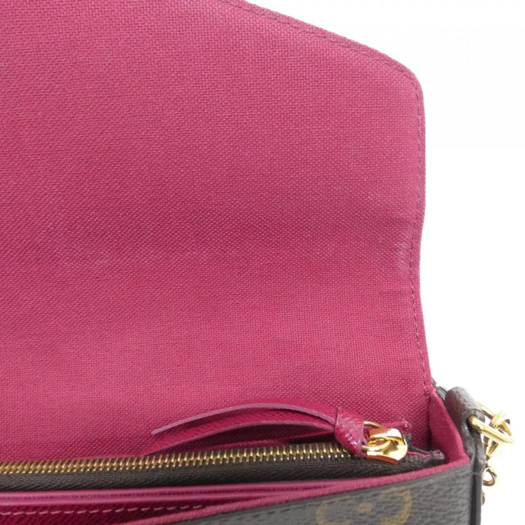 Louis Vuitton Monogram Marron Coated Canvas Pochette Shoulder Bag
