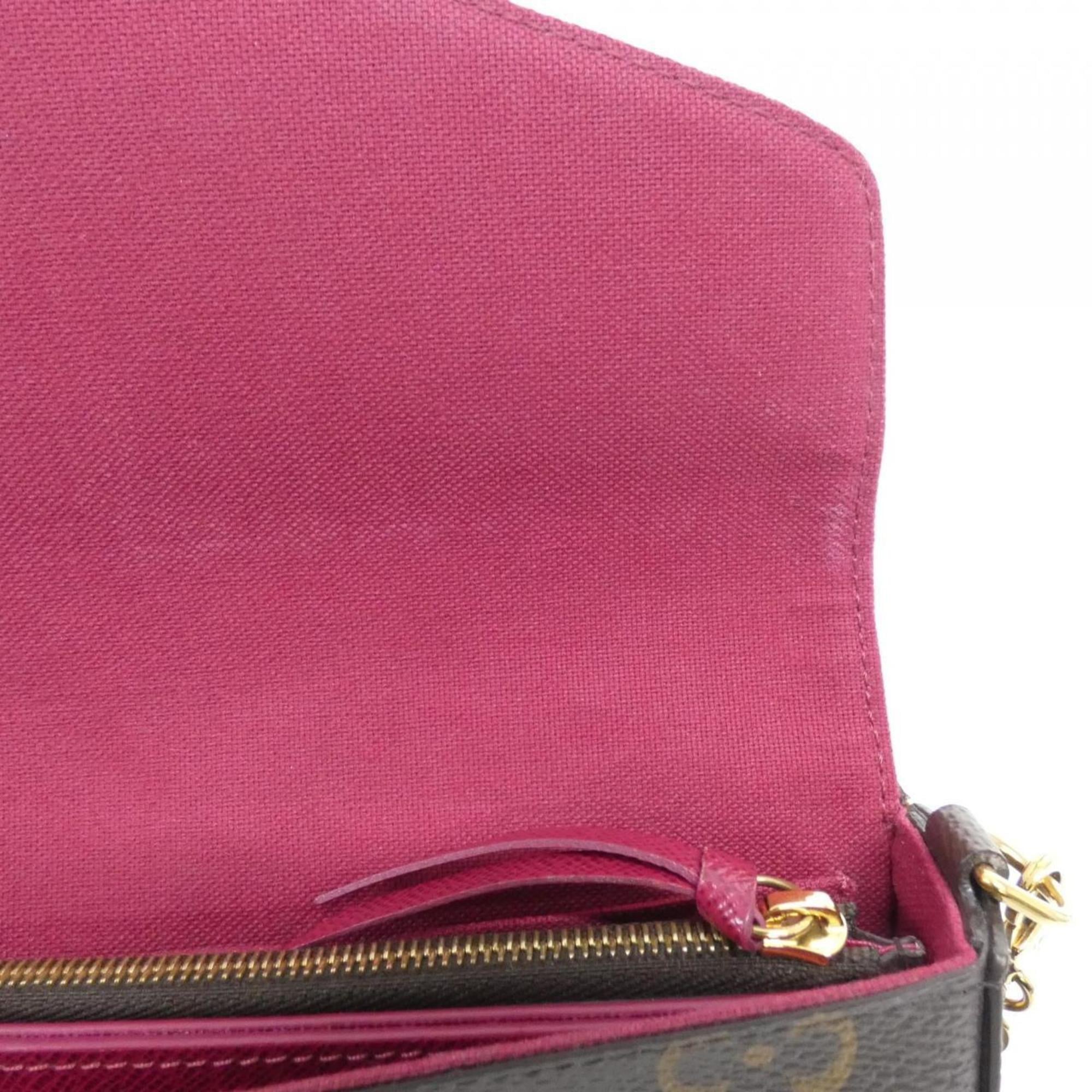 Louis Vuitton Monogram Marron Coated Canvas Pochette Shoulder Bag