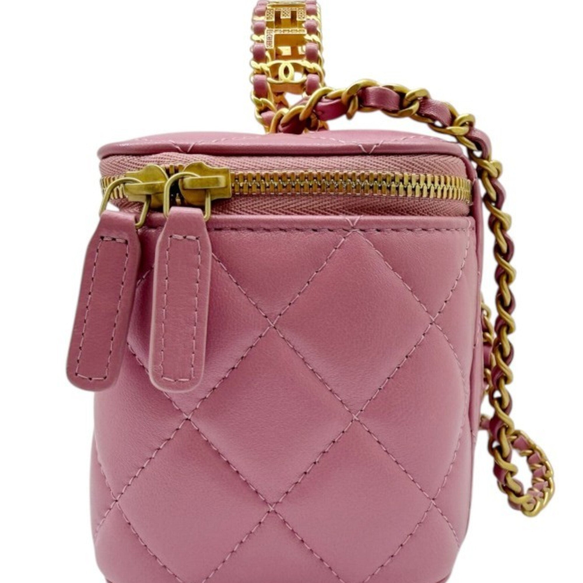 Chanel Pink Leather Handbag Shoulder Bag