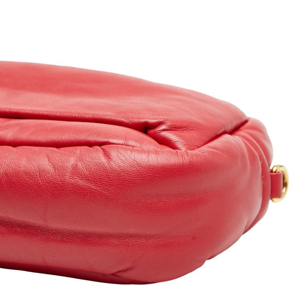 Prada Red Color Leather Shoulder Bag