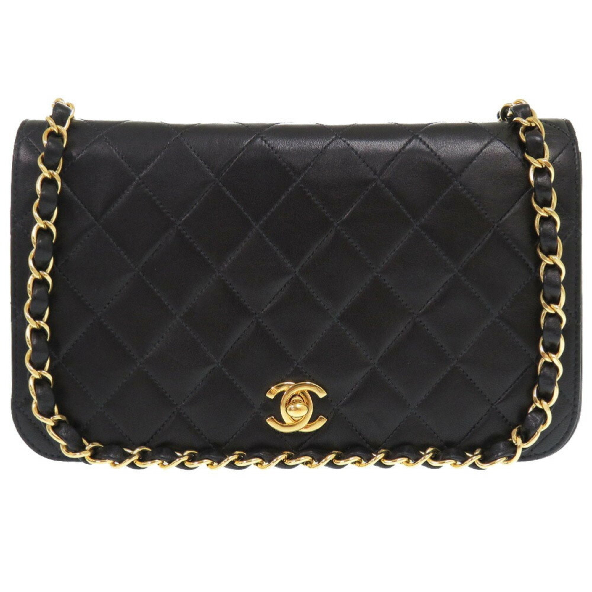 Chanel Matelasse Black Leather Shoulder Bag