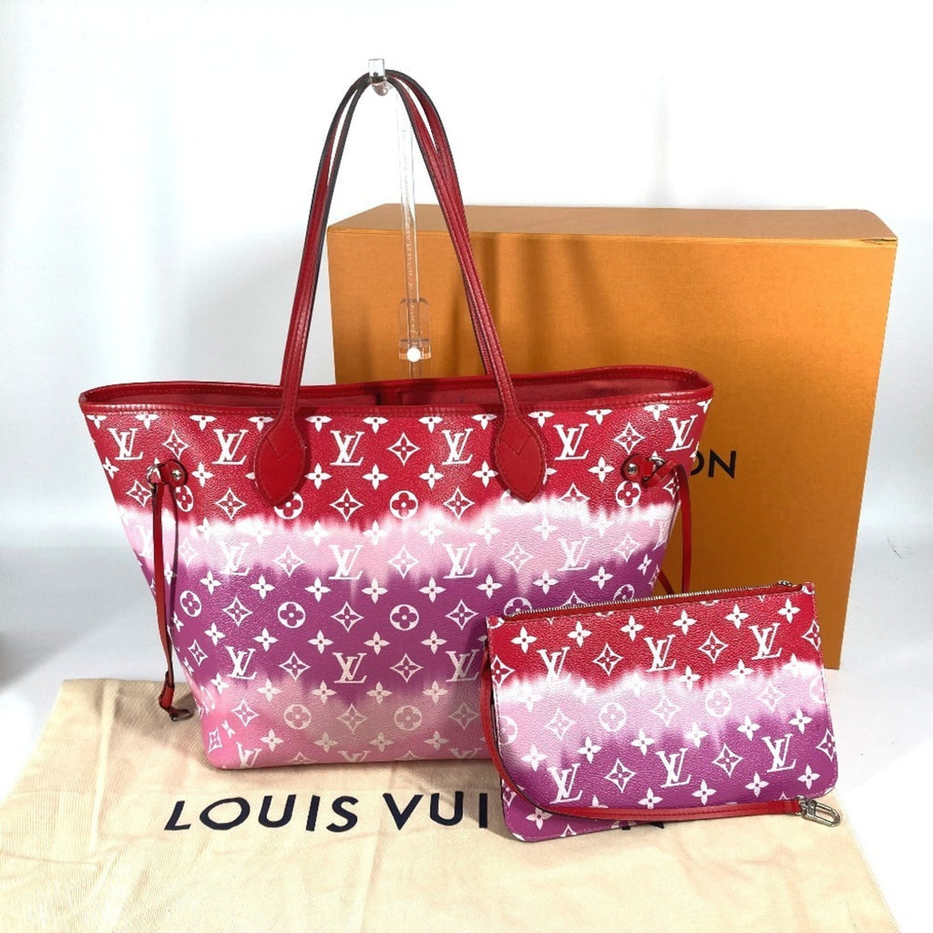 Louis Vuitton Pink Red Color Canvas Shoulder Bag Tote Bag
