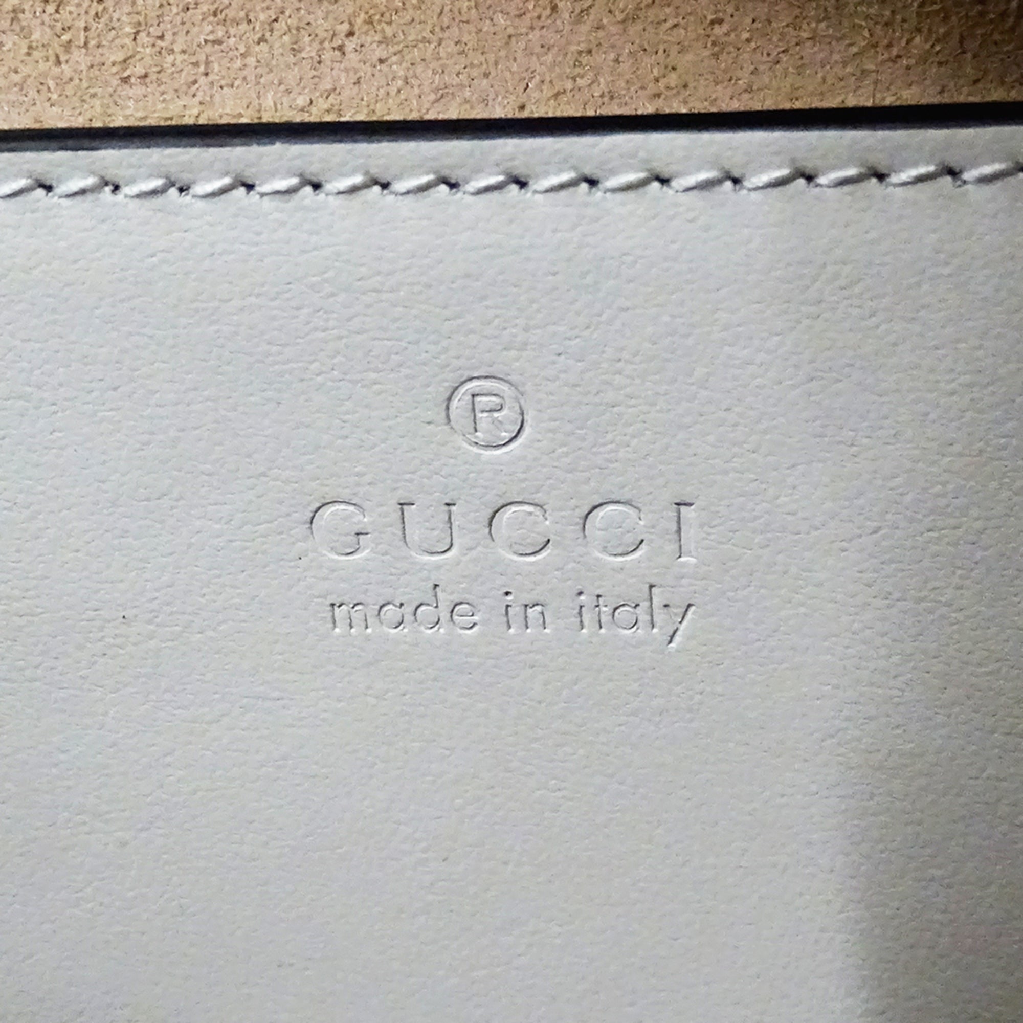 Gucci White Leather Handbag Shoulder Bag (Pre-Owned)