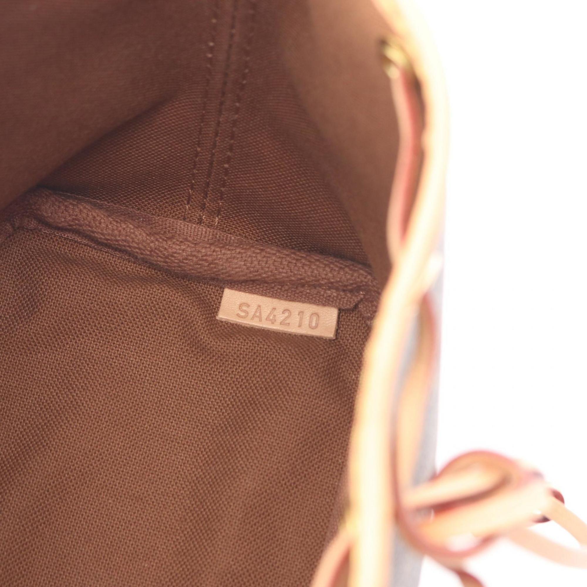 Louis Vuitton Brown Coated Canvas Monogram Leather Handbag Shoulder Bag