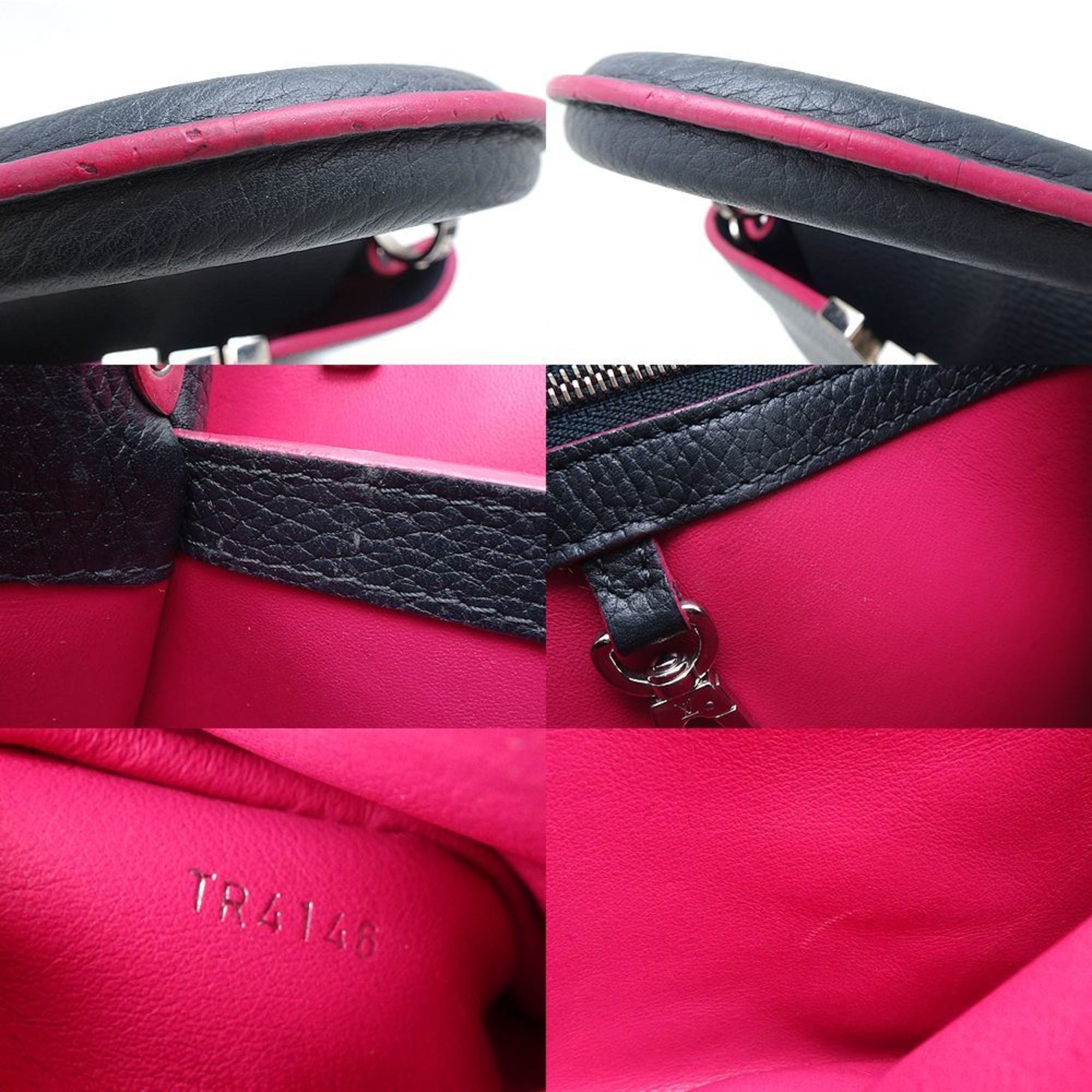 Louis Vuitton Cobalt Fuchsia Leather Handbag