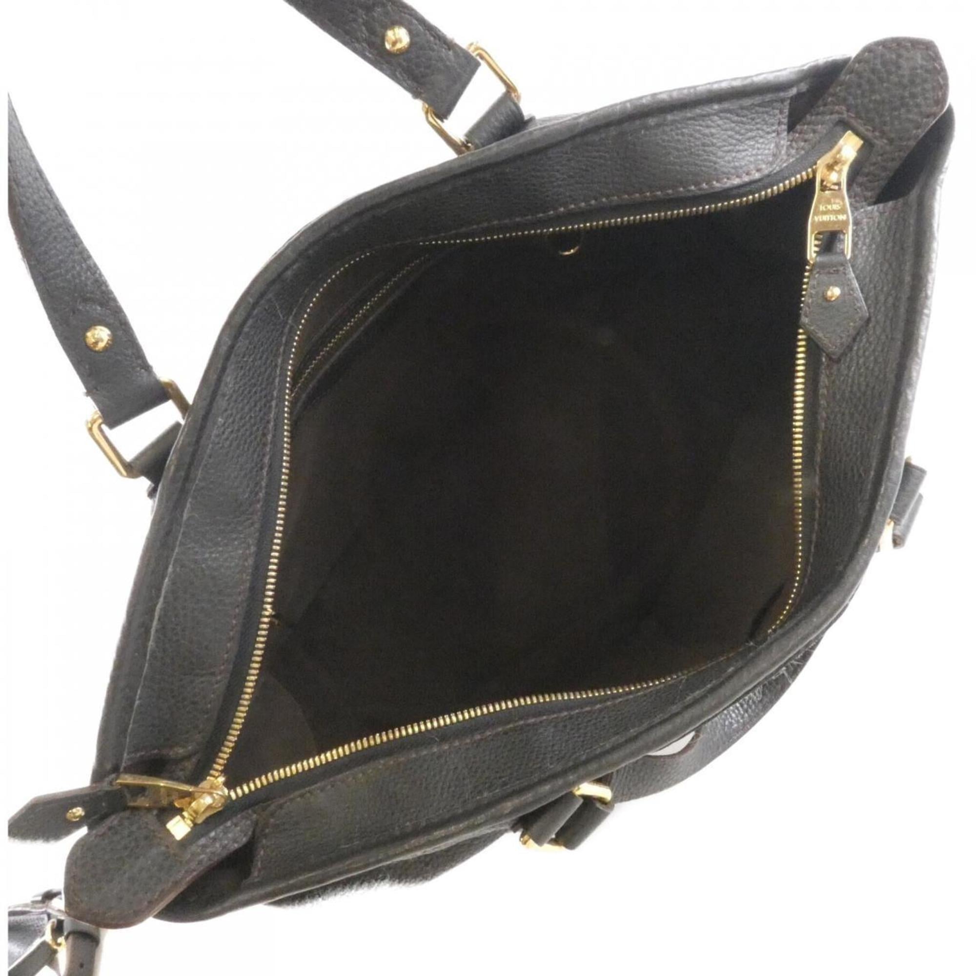 Louis Vuitton Mahina Black Leather Handbag