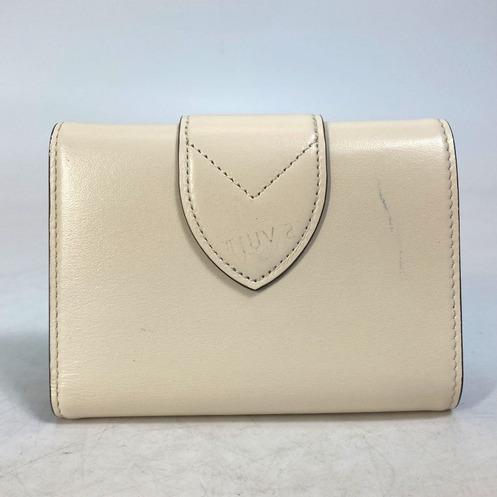 Louis Vuitton White Leather Wallet (Tri-Fold)