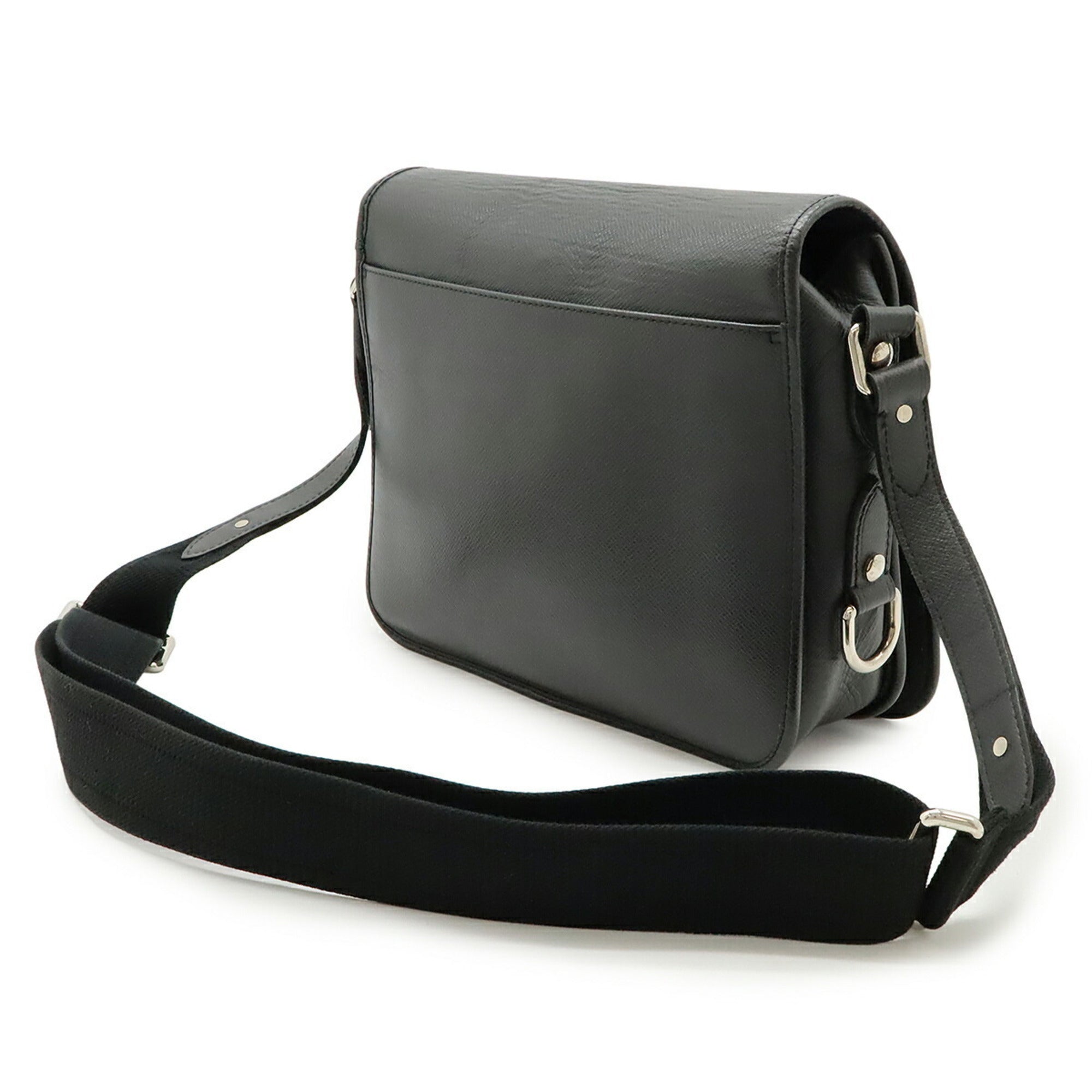Louis Vuitton Ardoise Black Taiga Leather Shoulder Bag