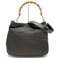Gucci Brown Nylon Leather Shoulder Bag (Pre-Owned)