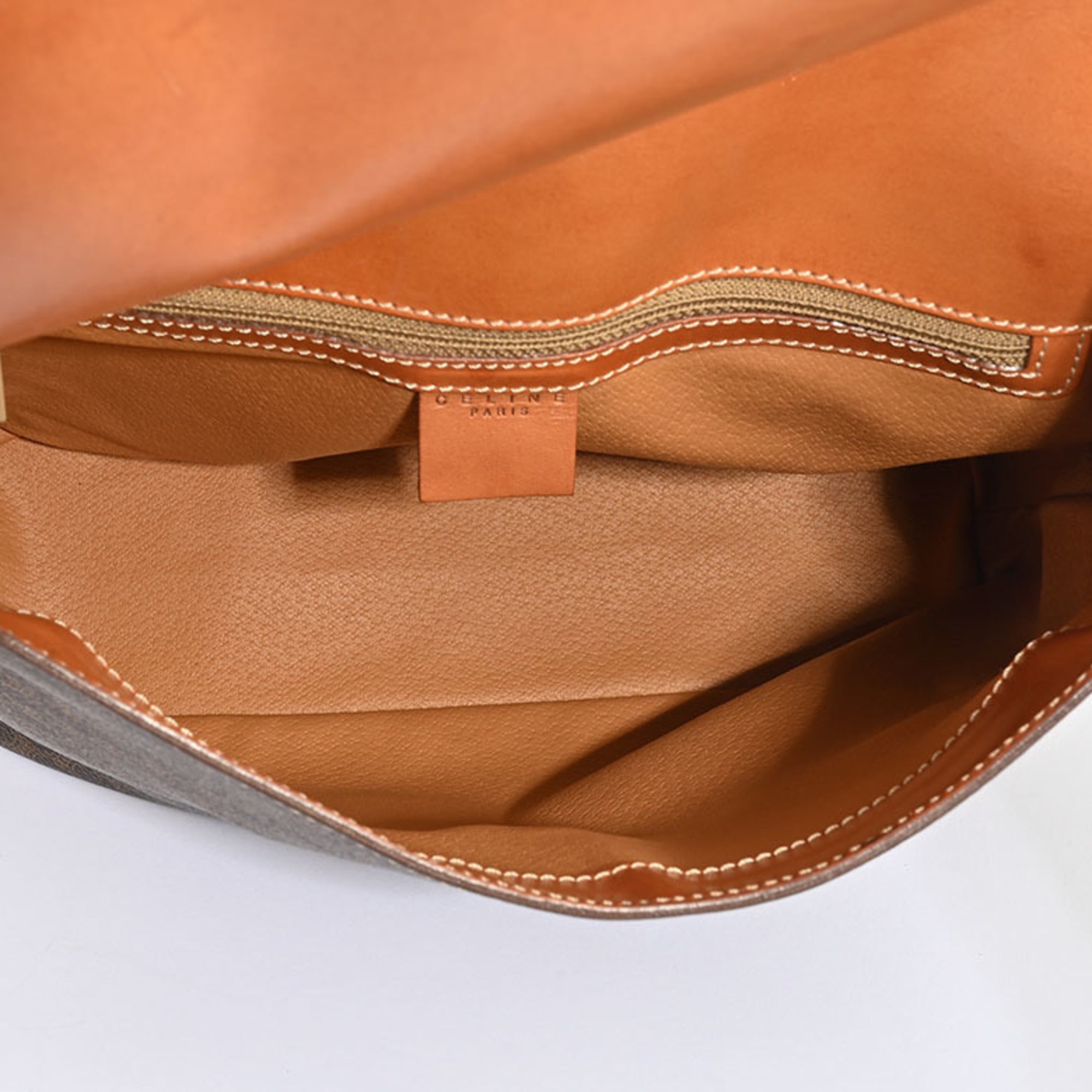 Celine Brown Pvc Leather Shoulder Bag