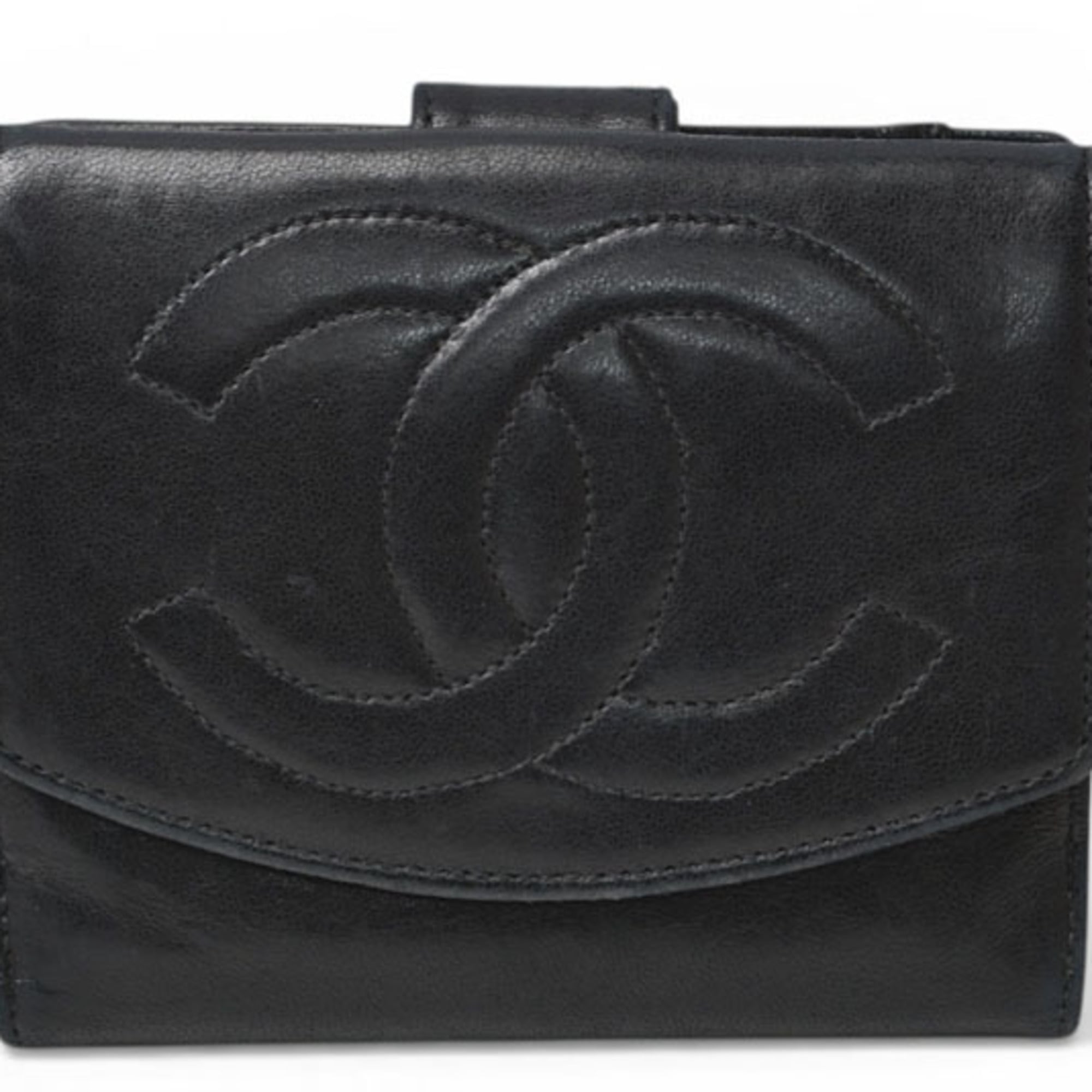 Chanel Black Leather Wallet (Bi-Fold)