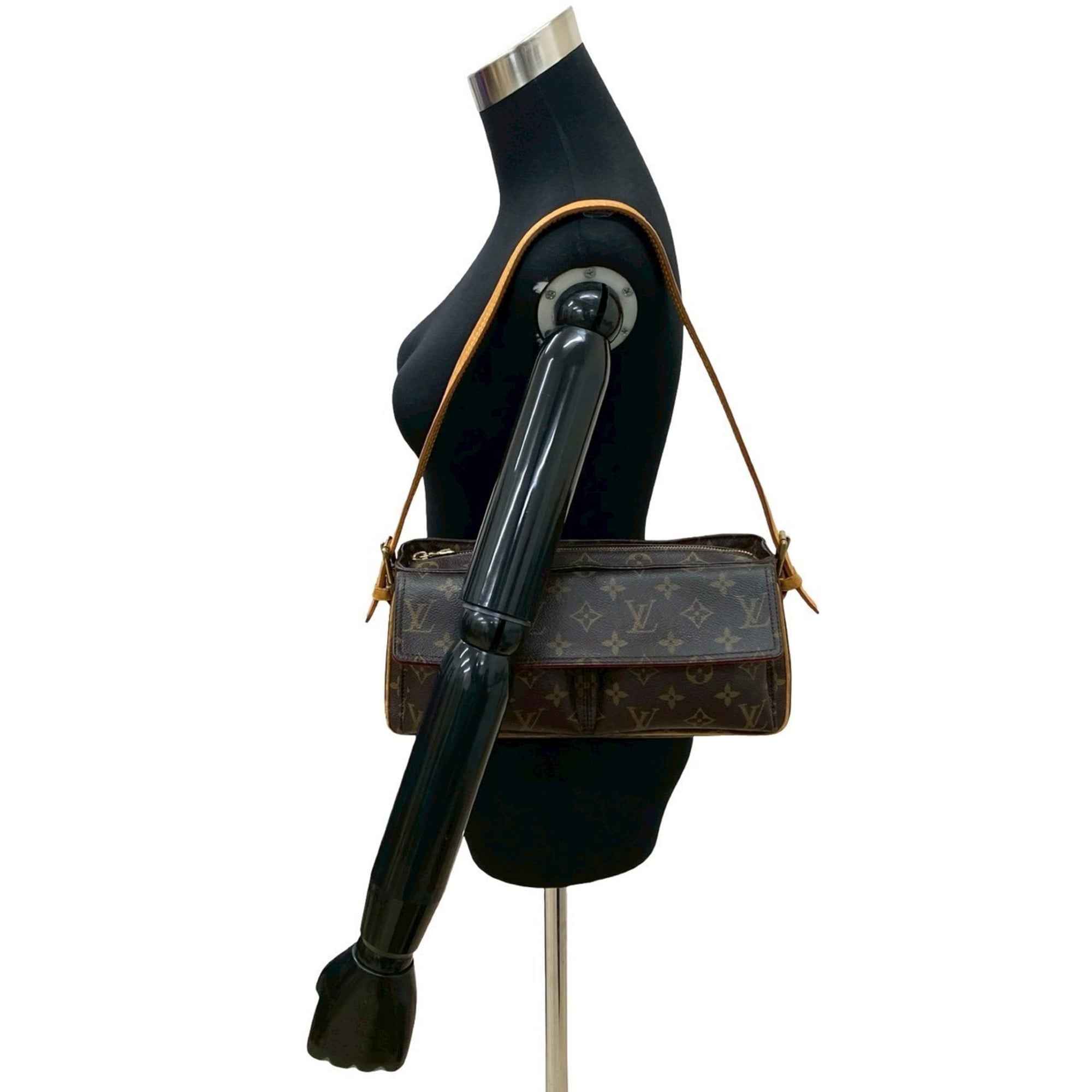 Louis Vuitton Brown Leather Shoulder Bag