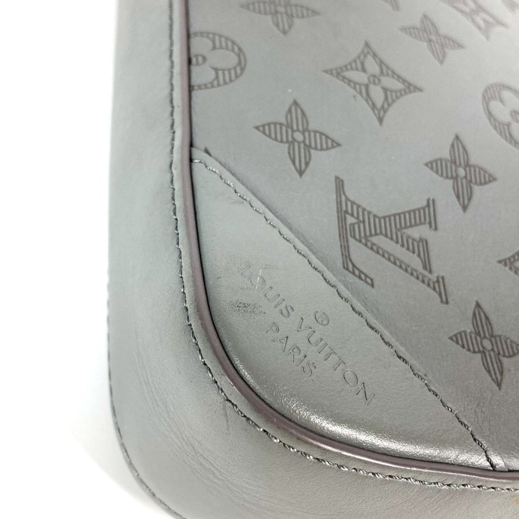 Louis Vuitton Gray Monogram Shadow Clutch Bag Shoulder Bag