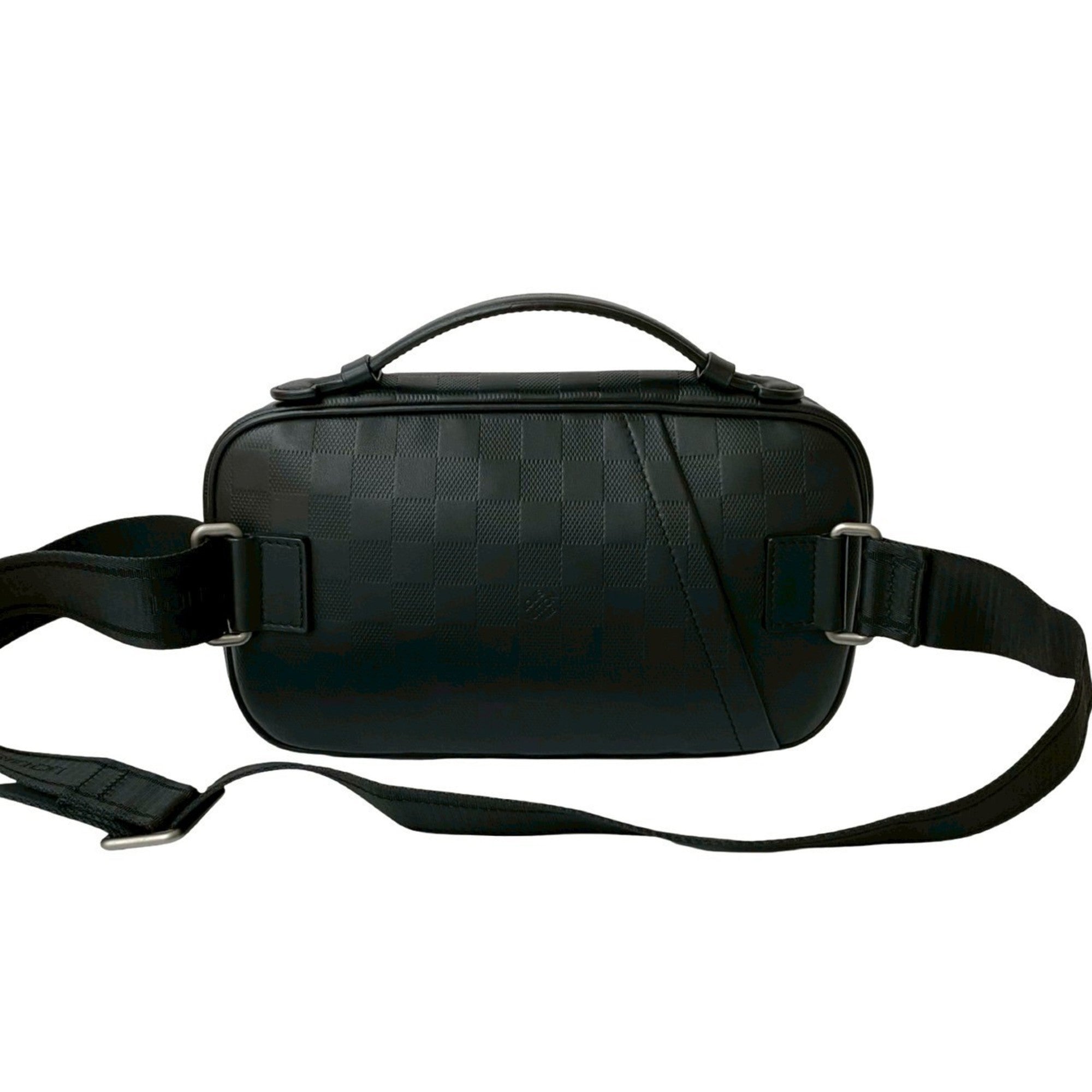 Louis Vuitton Black Leather Handbag Sling Bag