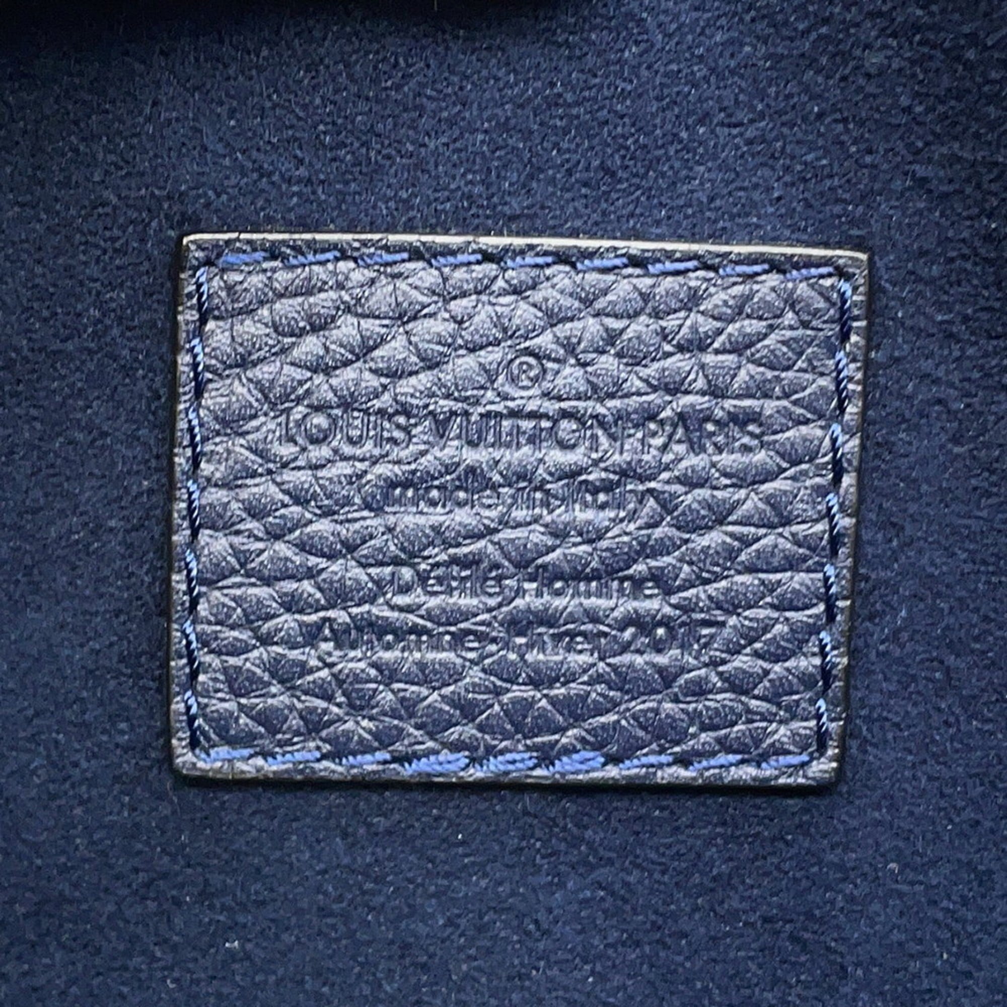 Louis Vuitton Navy Leather Shoulder Bag